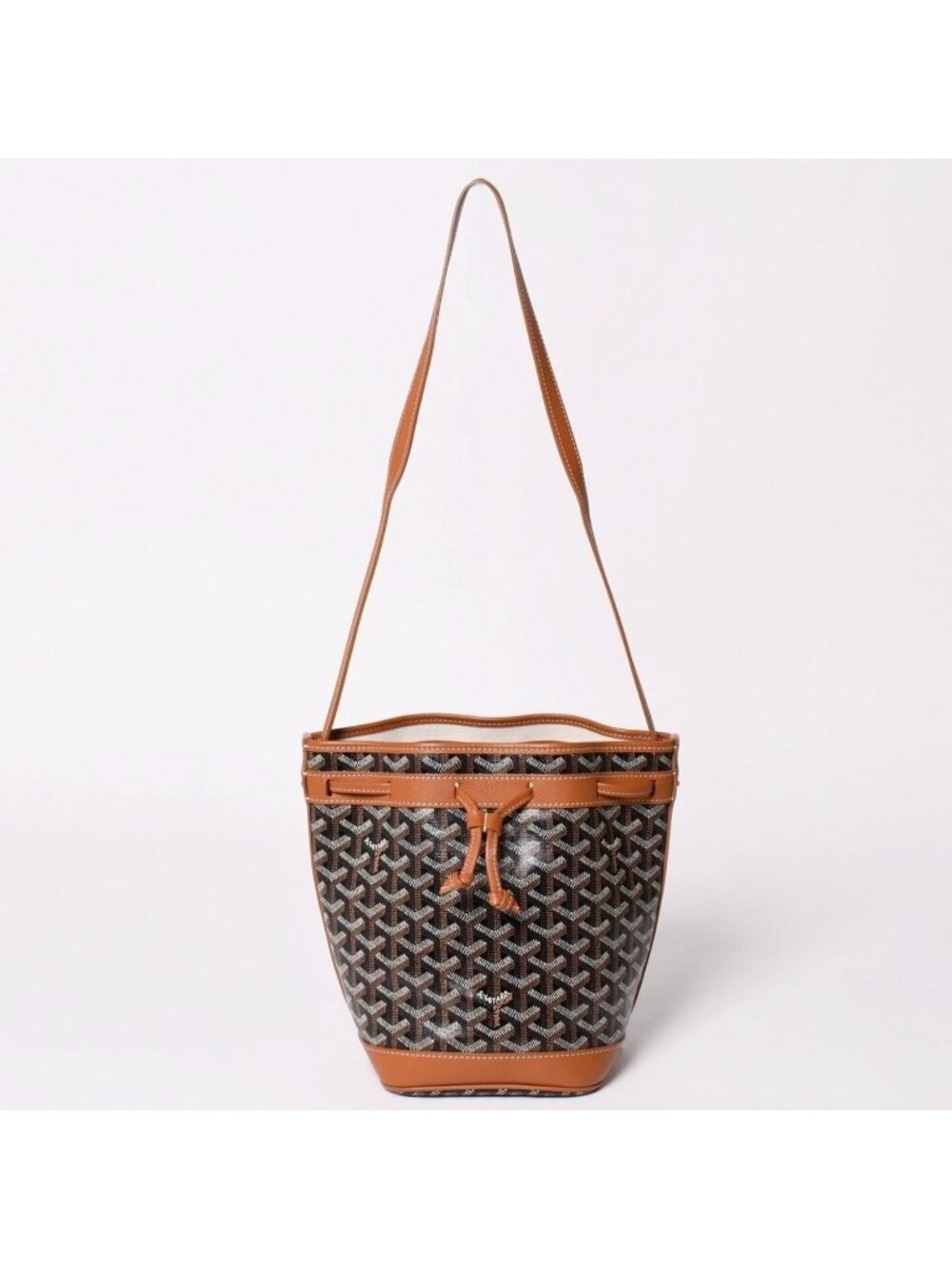 Goyard Petit Flo Bucket Bag Brown Calfskin
